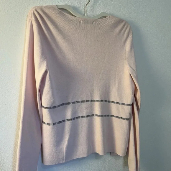 Alfani Womens Cardigan Preppy Chic Y2K Open Front Knit Bow Sweater Coquette Pink - Picture 10 of 10